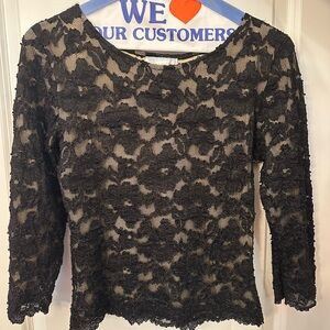 Elegant Black Lace Women's Top